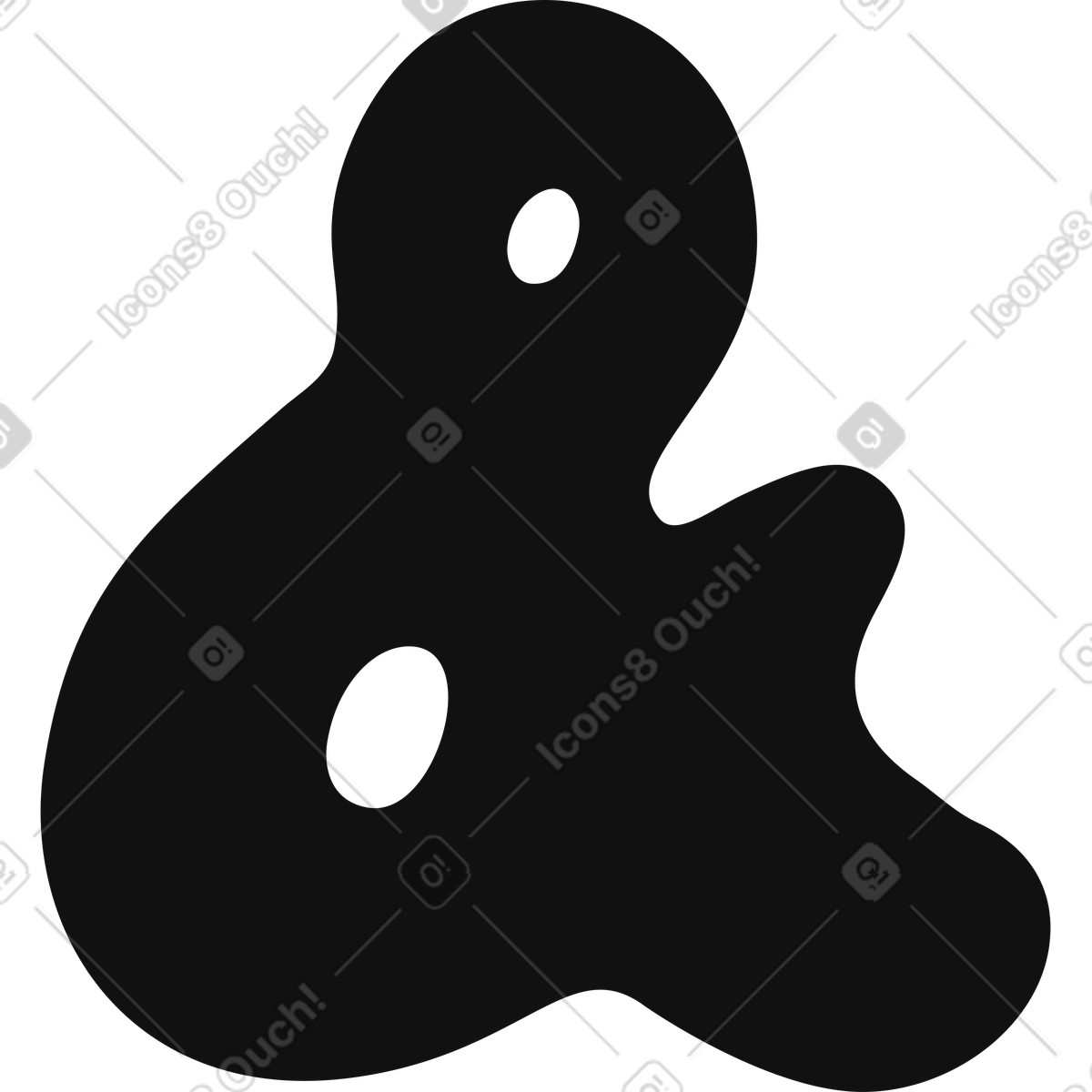 Illustration Symbole esperluette dans le style Journal à télécharger aux formats PNG, SVG