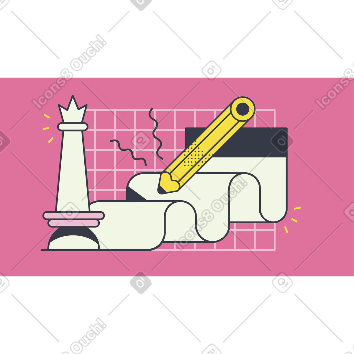 下载 Abstract 风格的 女王的秘诀 插画，支持 PNG、SVG 格式