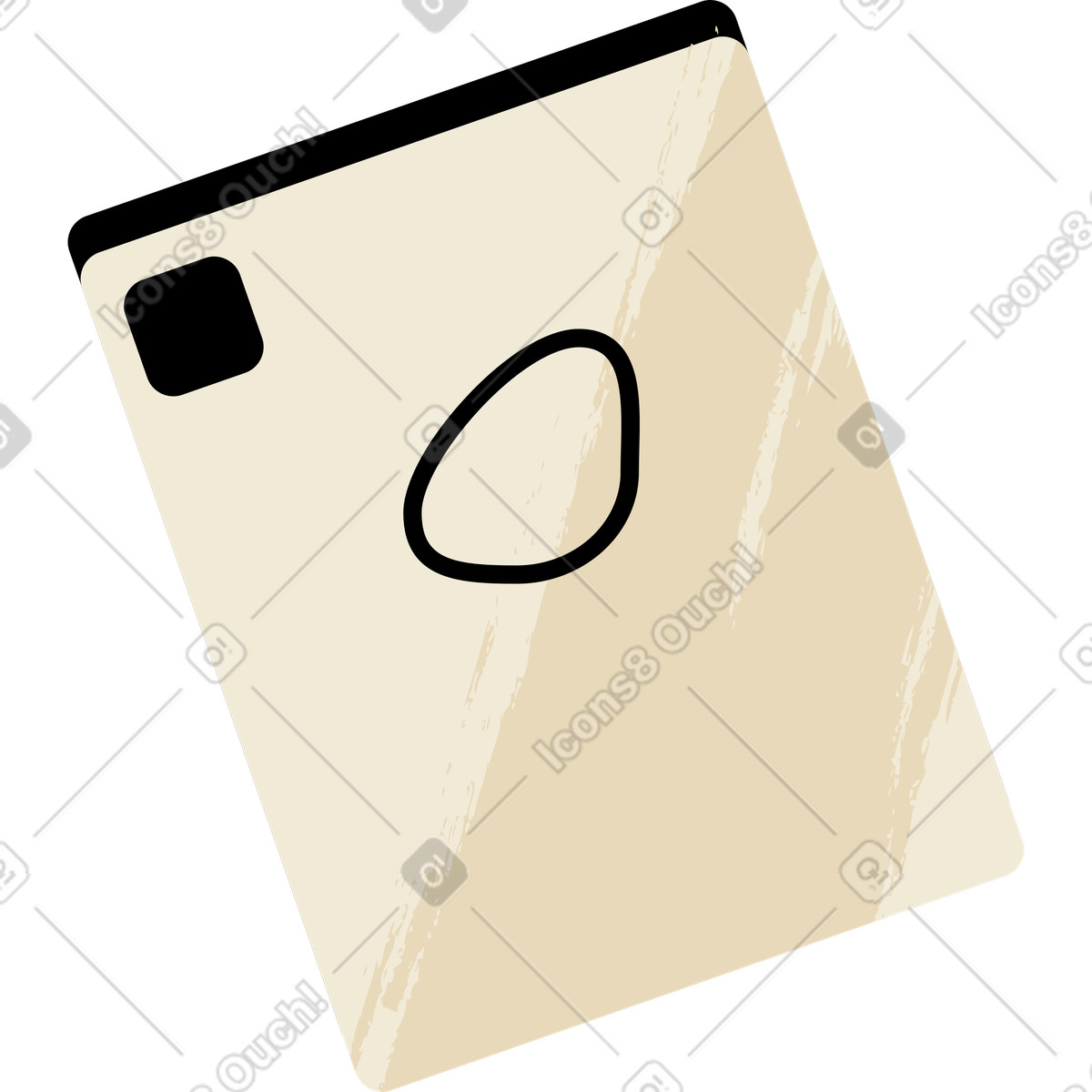 Compressa con etichetta ovale illustrazione in stile Juicy scarica in PNG, SVG