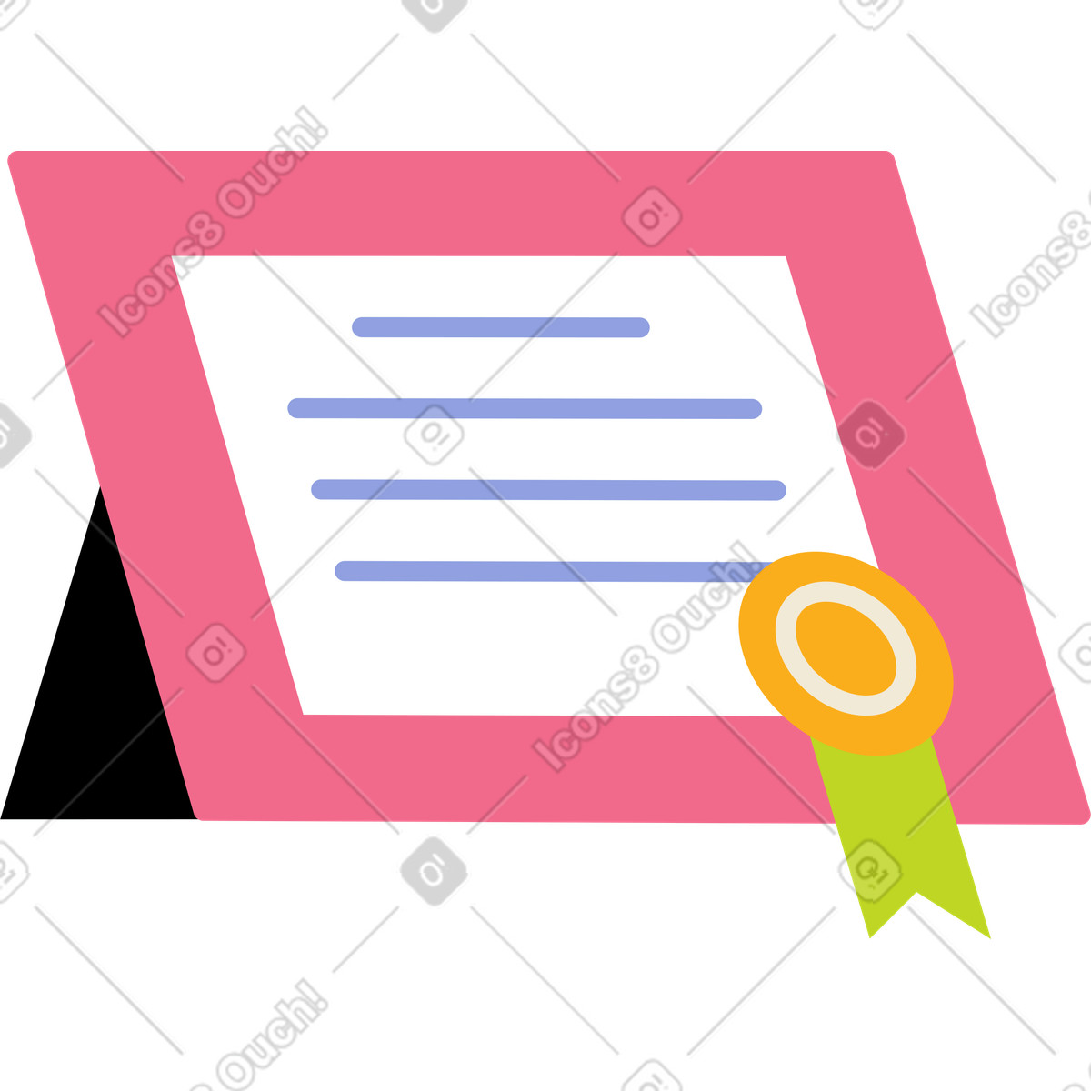 Juicy 스타일의 Framed certificate 일러스트레이션 PNG, SVG 다운로드