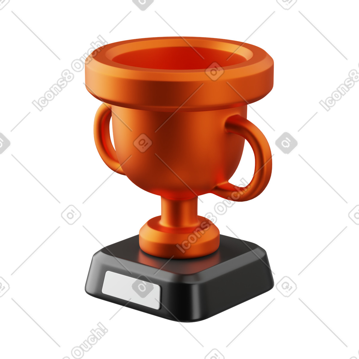 Trophy cup on podium, Success and victory illustration in PNG, SVG
