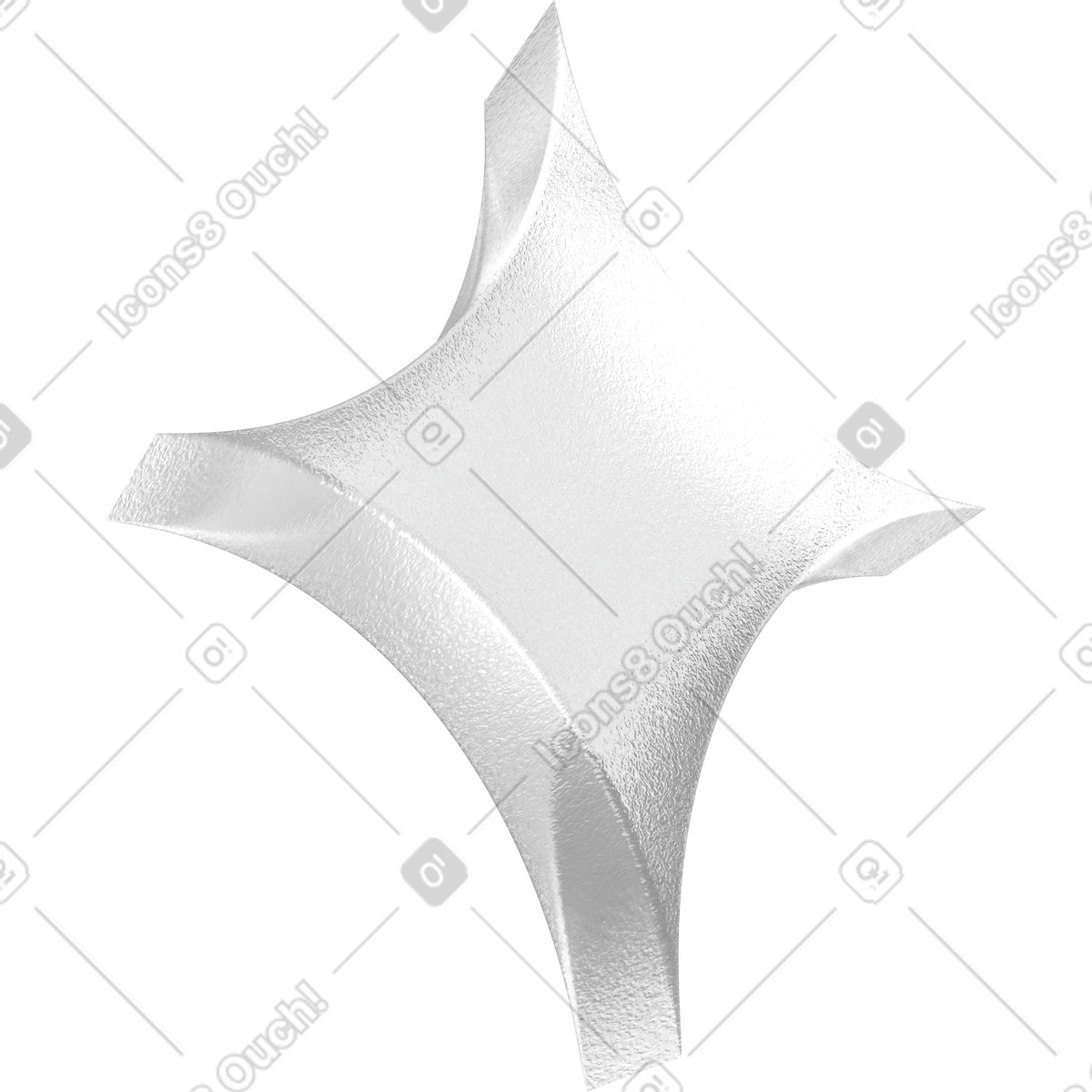 Ilustración Marcador de atención visual con forma diamante tridimensional translúcido en estilo 3D Enterprise a descargar en PNG y SVG