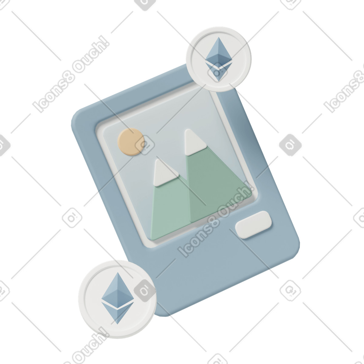Illustration Version nft dans le style 3D Casual life à télécharger aux formats PNG, SVG