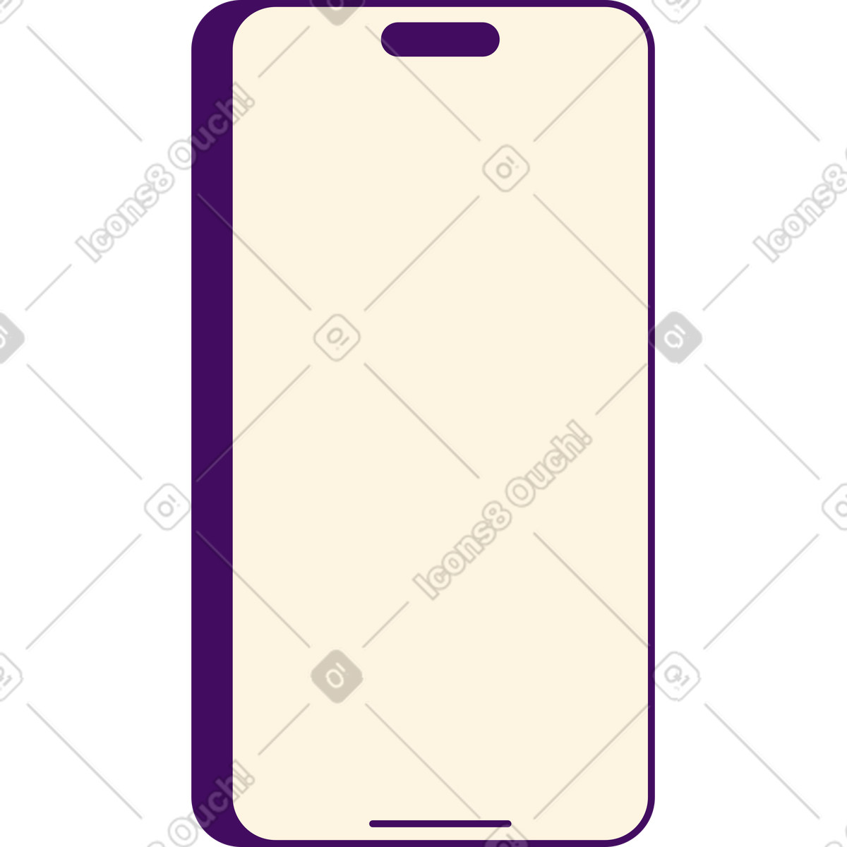 Illustration Téléphone portable dans le style Simplistic à télécharger aux formats PNG, SVG