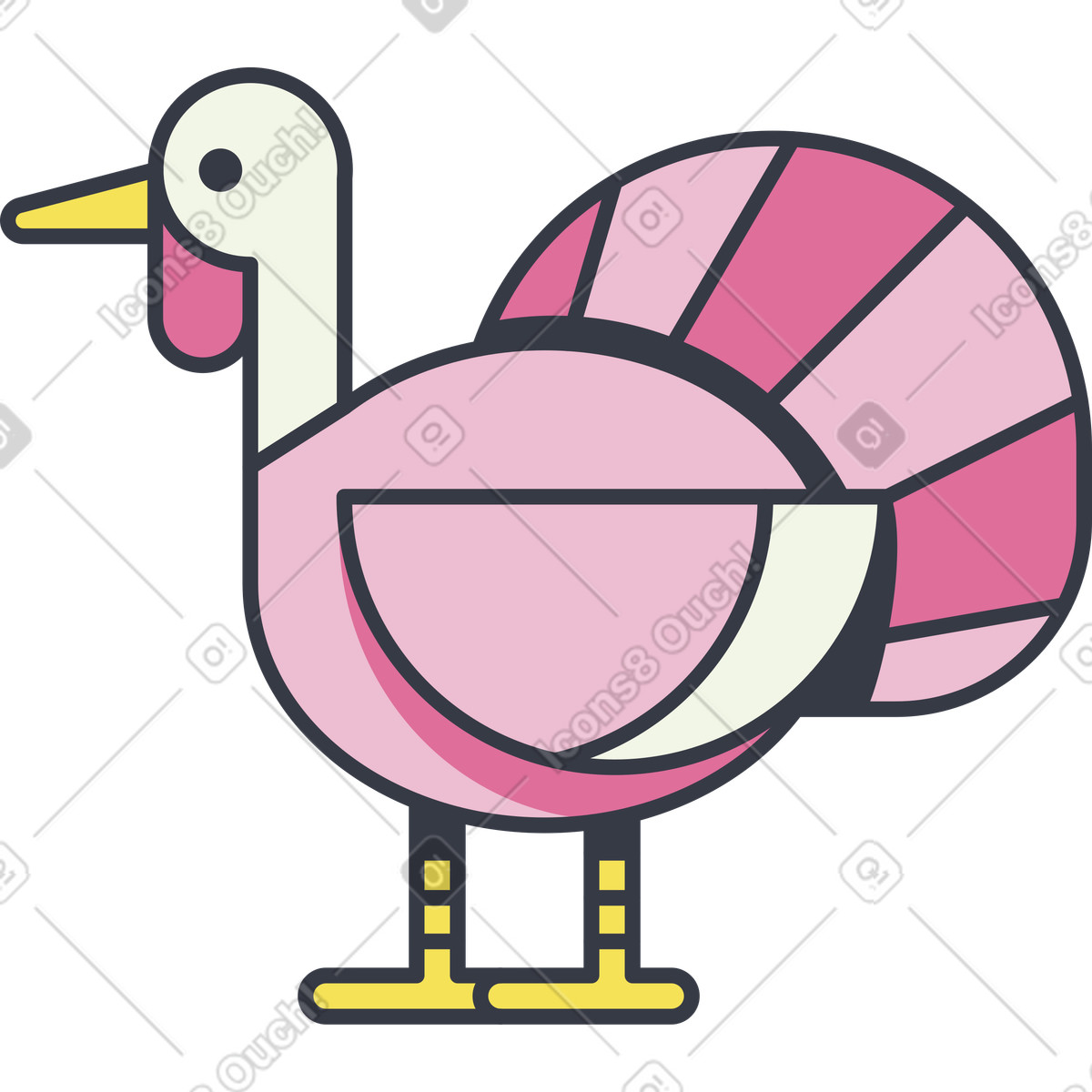 下载 Abstract 风格的 火鸡 插画，支持 PNG、SVG 格式