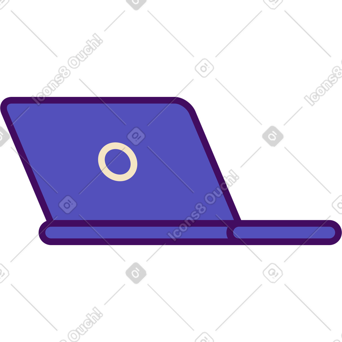Simplistic 스타일의 노트북 열기 일러스트레이션 PNG, SVG 다운로드