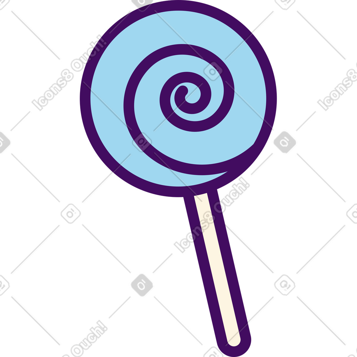 Lecca-lecca a spirale illustrazione in stile Simplistic scarica in PNG, SVG