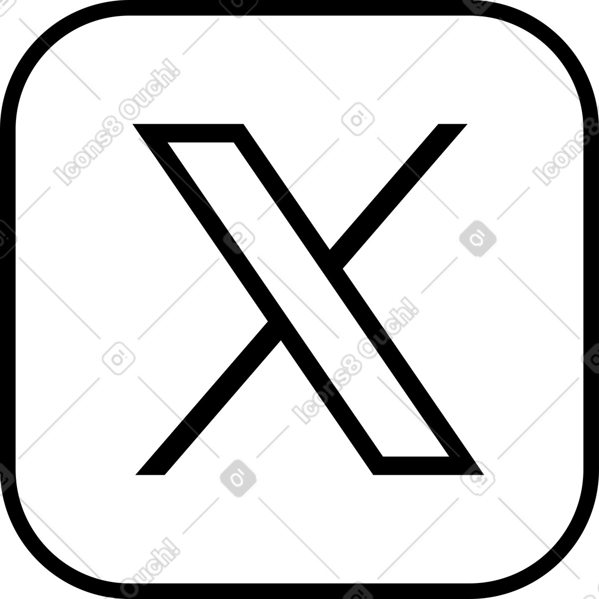 Ilustración Twitter logo icon en estilo Azure a descargar en PNG y SVG