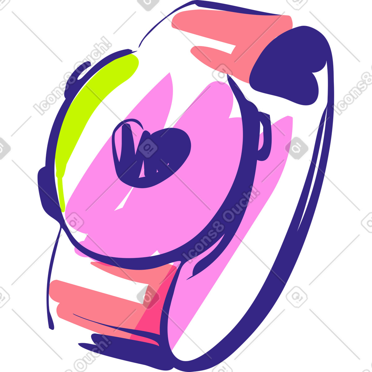 Orologio intelligente da donna illustrazione in stile Glam scarica in PNG, SVG