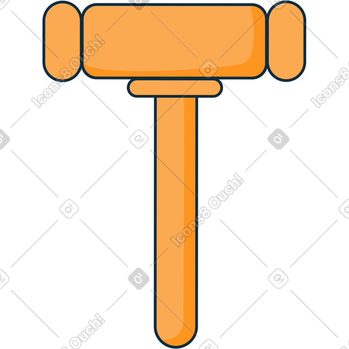 Richters hammer-Illustration im Bubble gum-Stil als Download in PNG, SVG