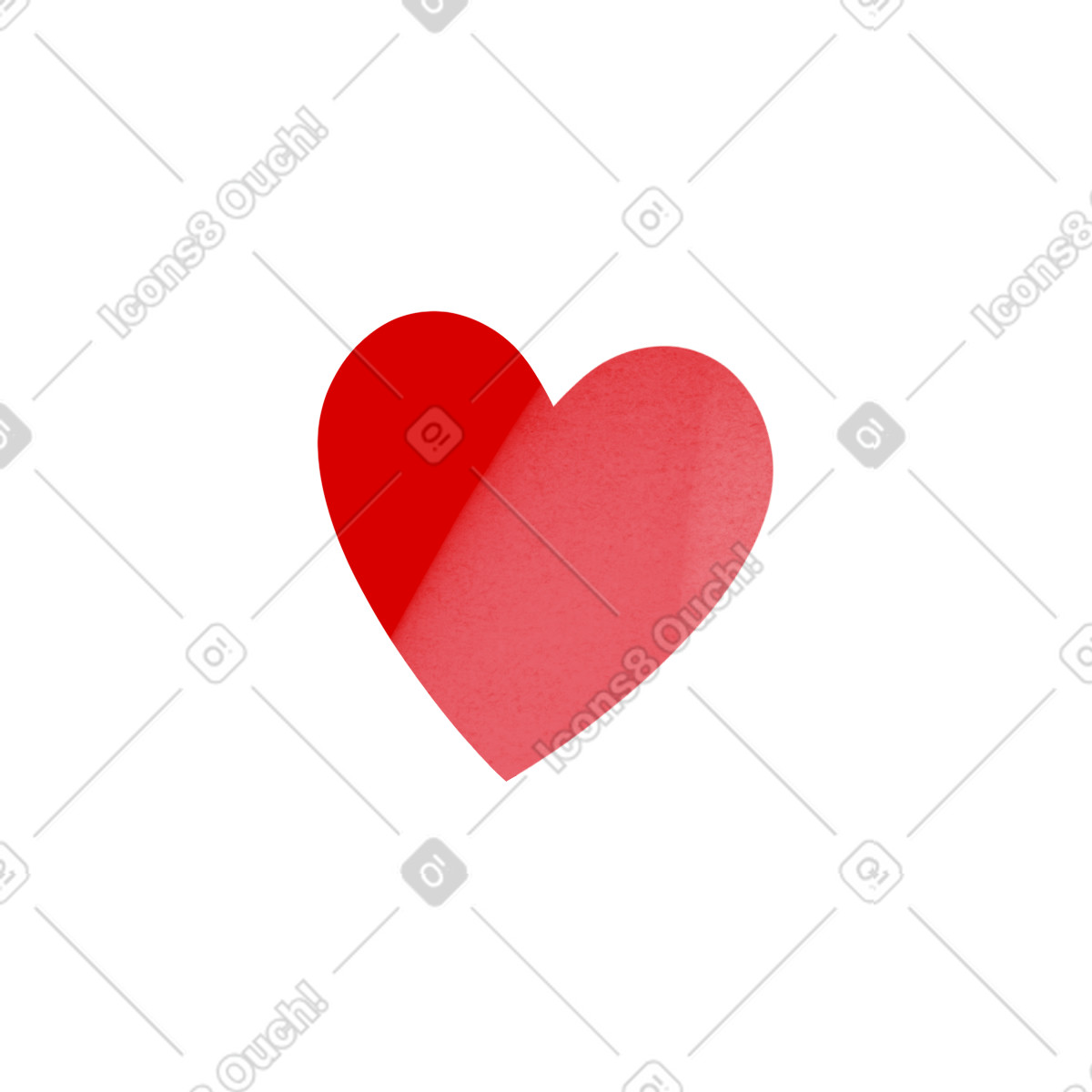 Ilustração de Red heart em no estilo Shine para baixar em PNG, SVG