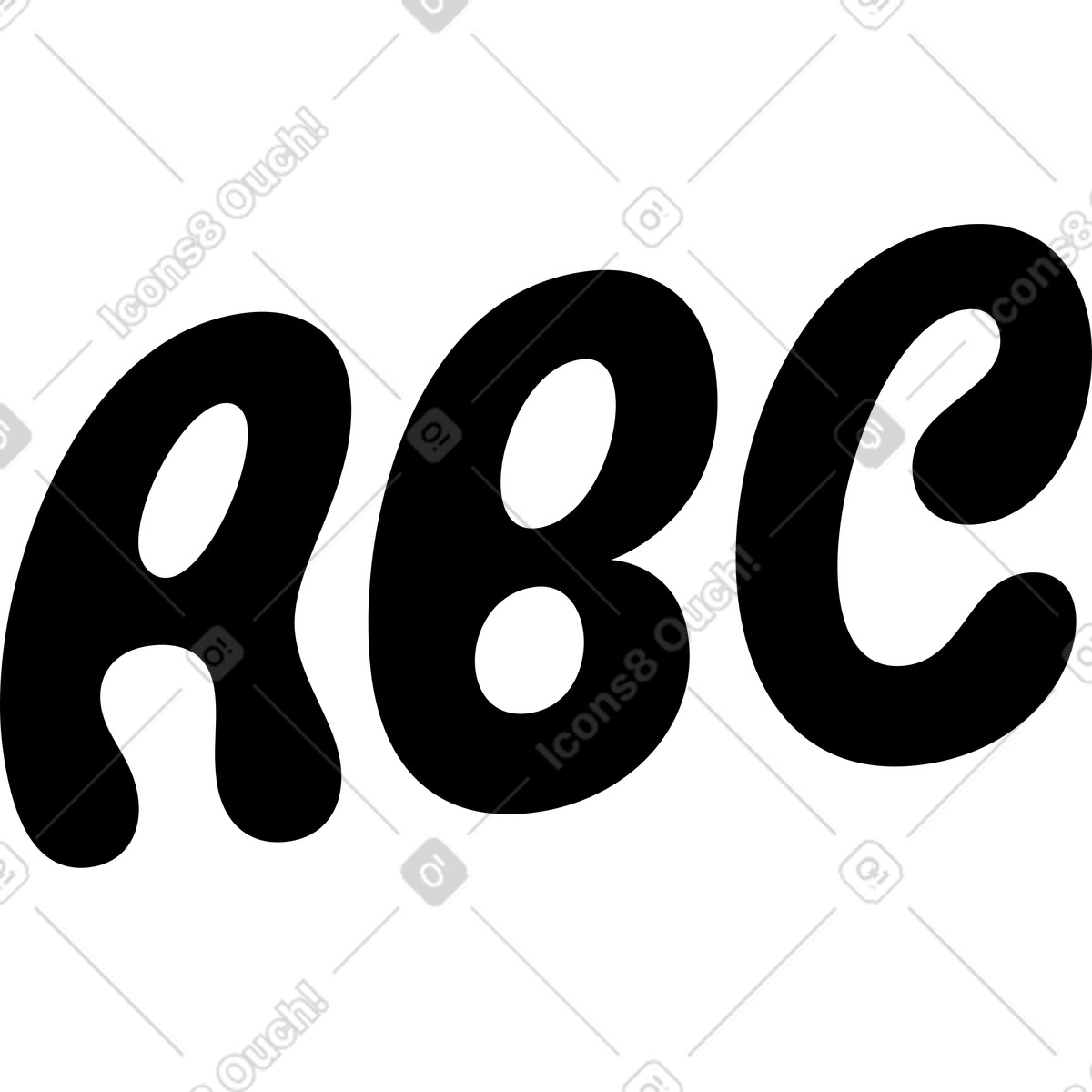 Scritte in testo abc illustrazione stile Airy scarica PNG, SVG