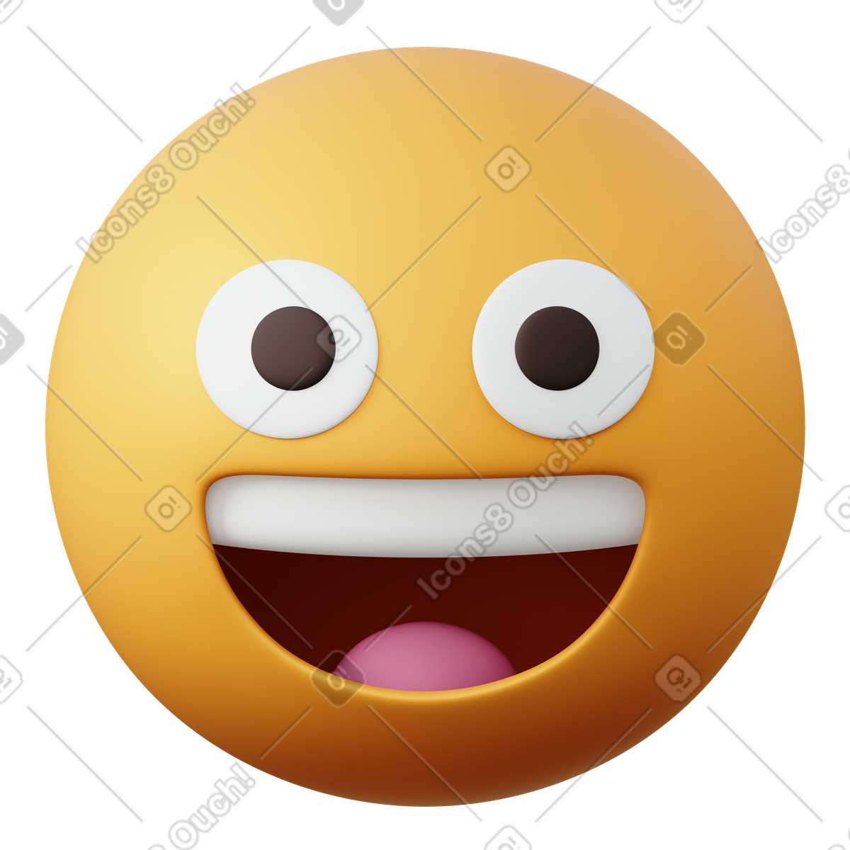 Иллюстрация Yellow Grinning Face Emoji в стиле 3D Sugary — скачать в форматах PNG, SVG