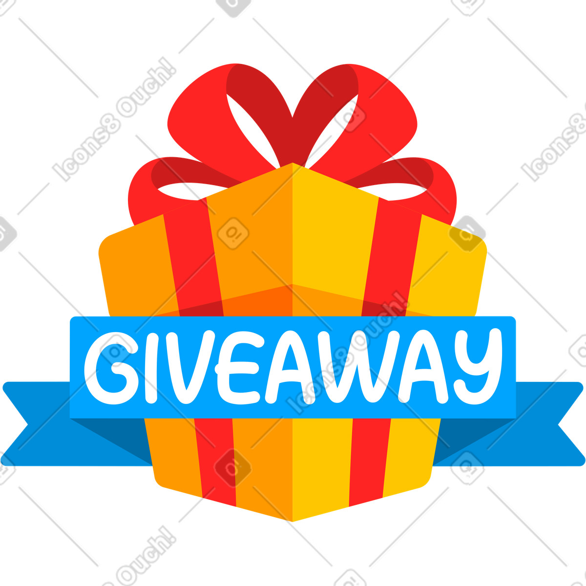 Ilustración Sorteo de letras con texto caja sorpresa en estilo Lettering a descargar en PNG y SVG
