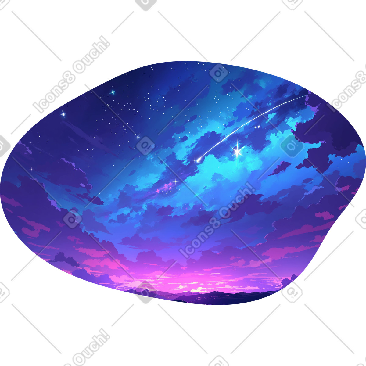 PNG, SVG 형식의 별빛 배경의 하늘 일러스트레이션