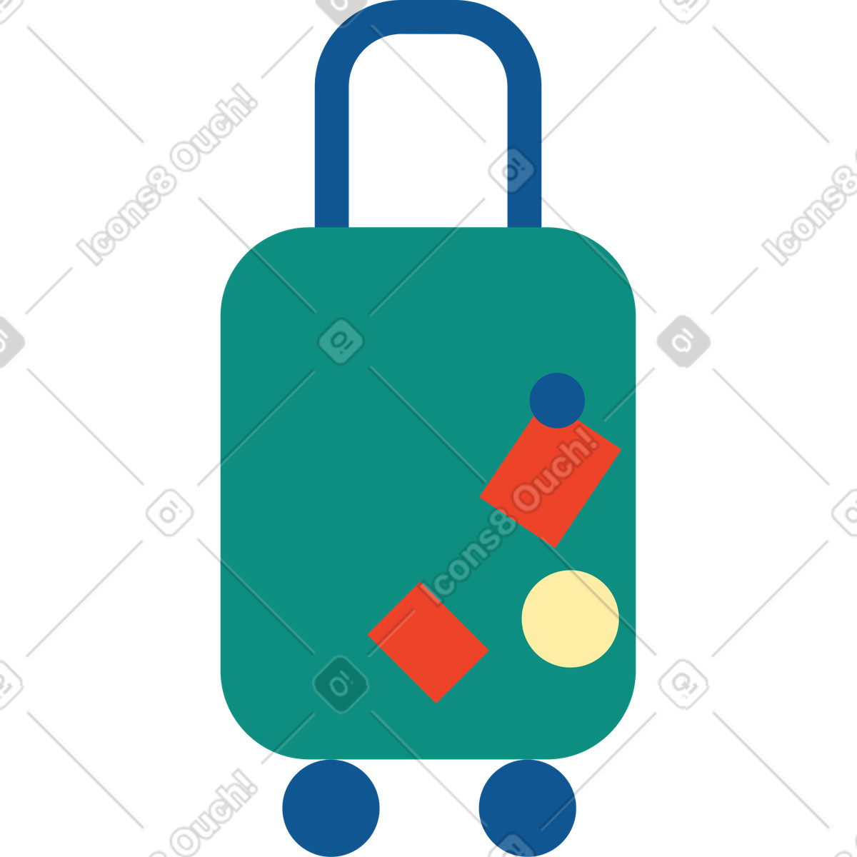 Иллюстрация Suitcase в стиле Polar — скачать в форматах PNG, SVG