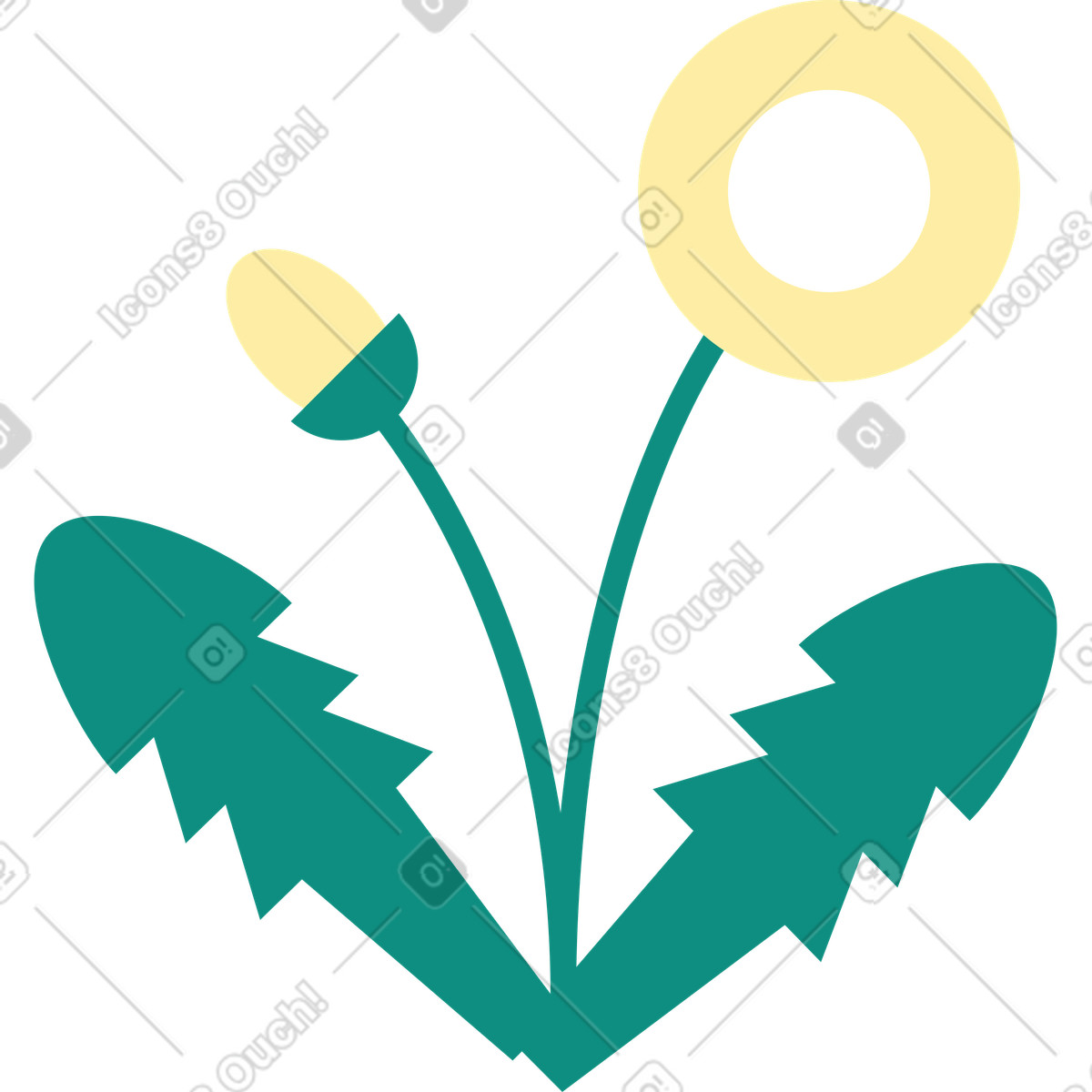 Blume-Illustration im Polar-Stil als Download in PNG, SVG