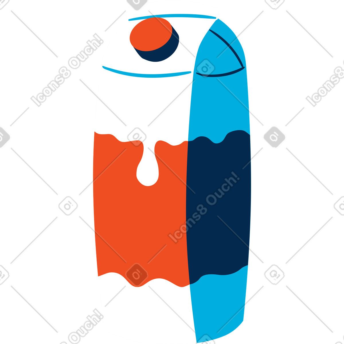 Flame スタイルの 牛乳パック のイラストをPNG、SVG形式でダウンロード