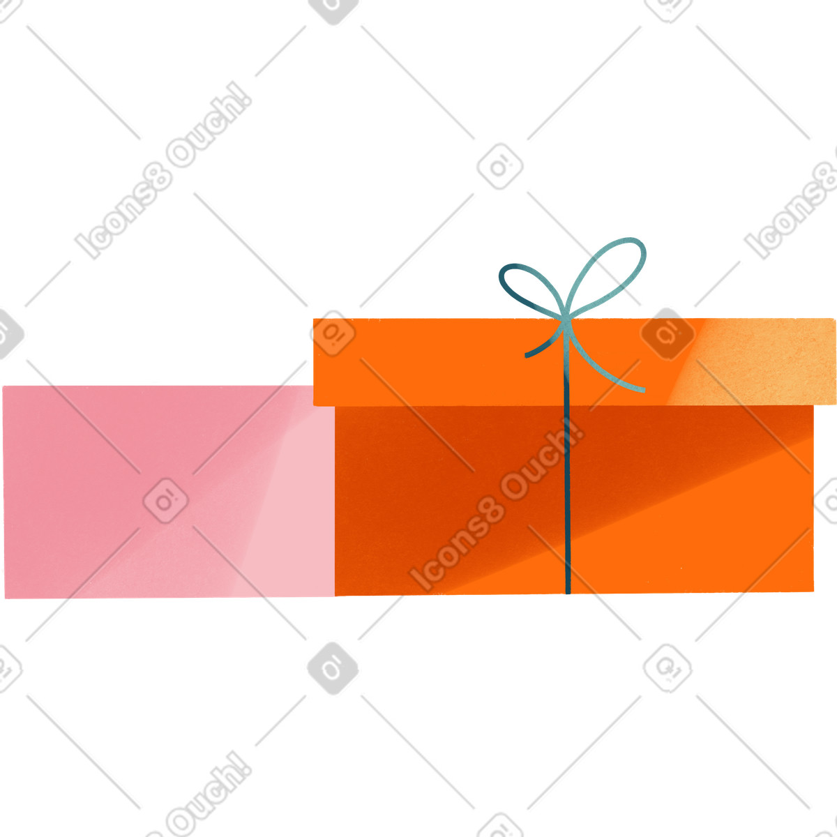 Illustration Pink and orange gift boxes dans le style Shine à télécharger aux formats PNG, SVG