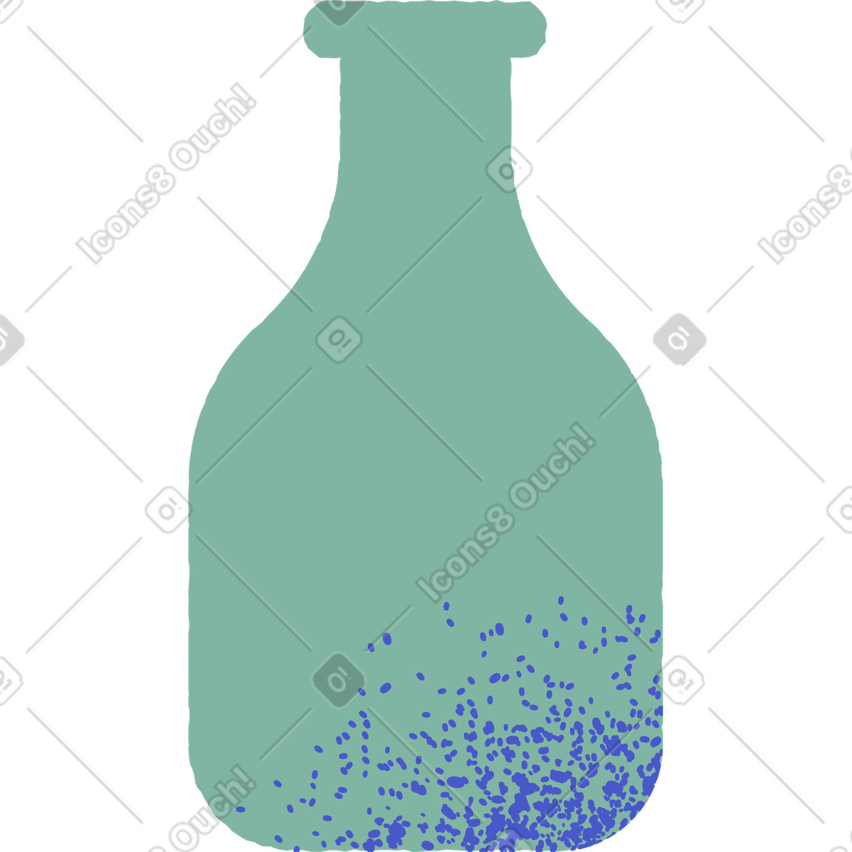 Ilustração de Big green vase em no estilo Pablo para baixar em PNG, SVG
