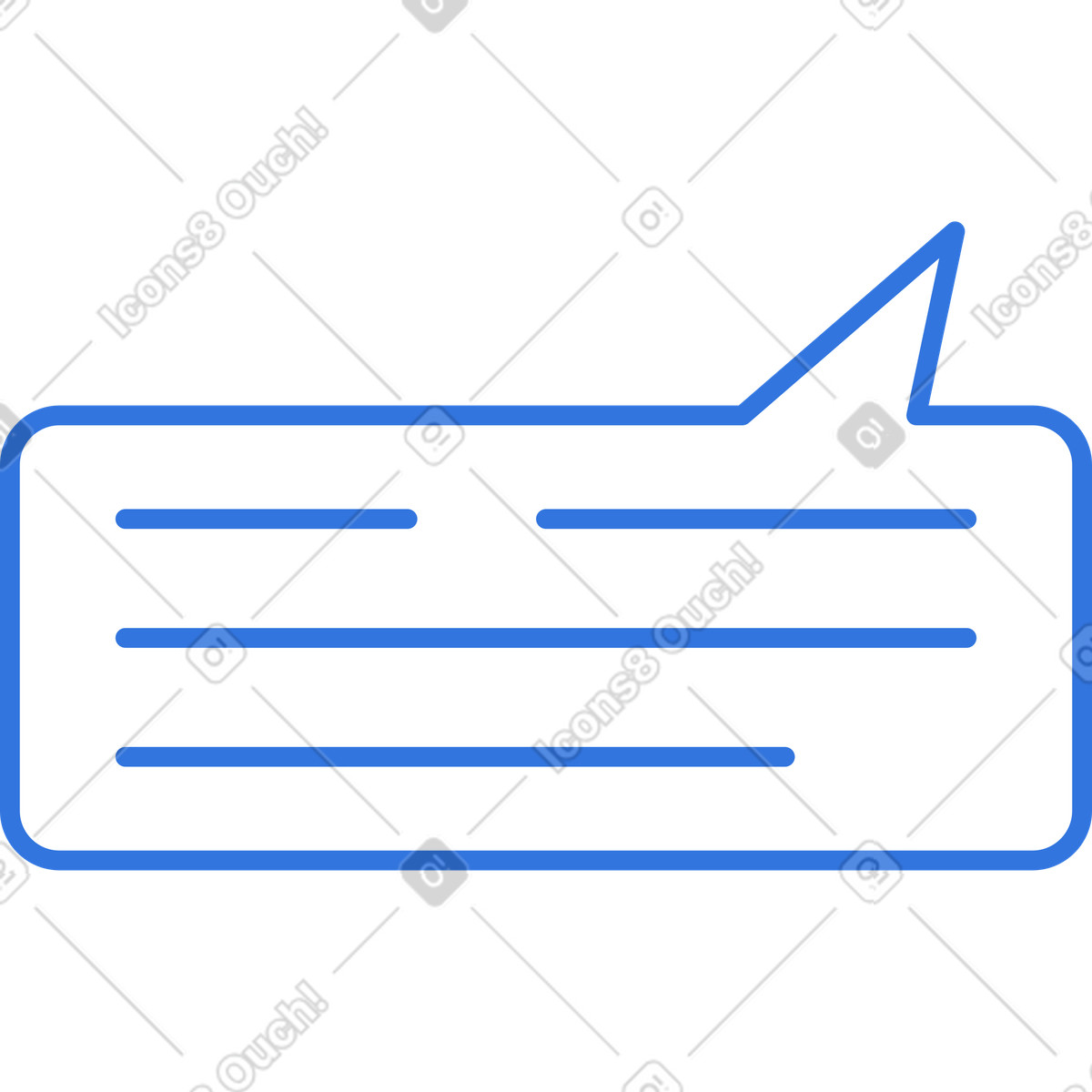 Rectangle bubble with text illustration in PNG, SVG