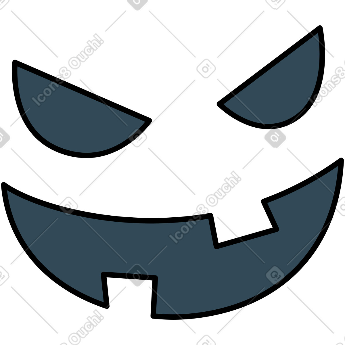 Surr スタイルの 不気味な顔 のイラストをPNG、SVG形式でダウンロード
