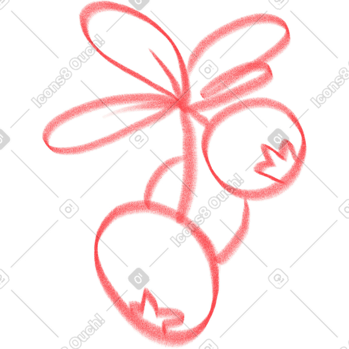 Ilustración Red berries en estilo Doodle a descargar en PNG y SVG