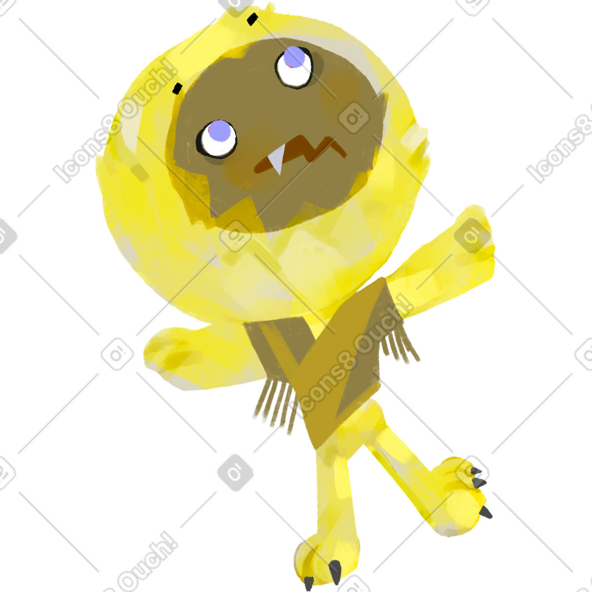 Illustration Monstre dans le style Atomic à télécharger aux formats PNG, SVG