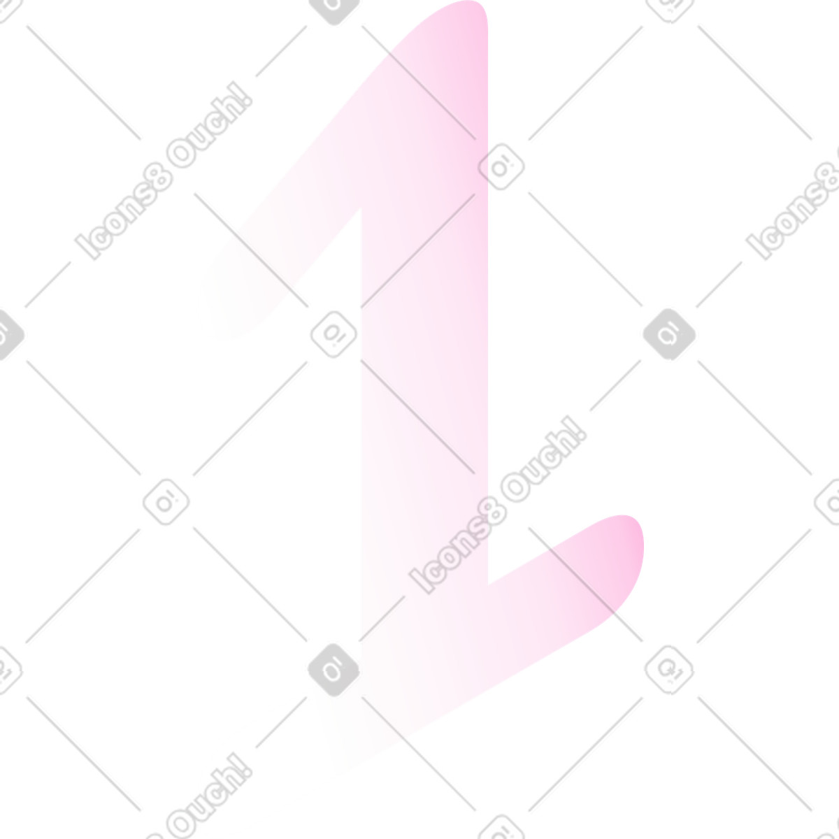Number one illustration in Isotech style download in PNG, SVG