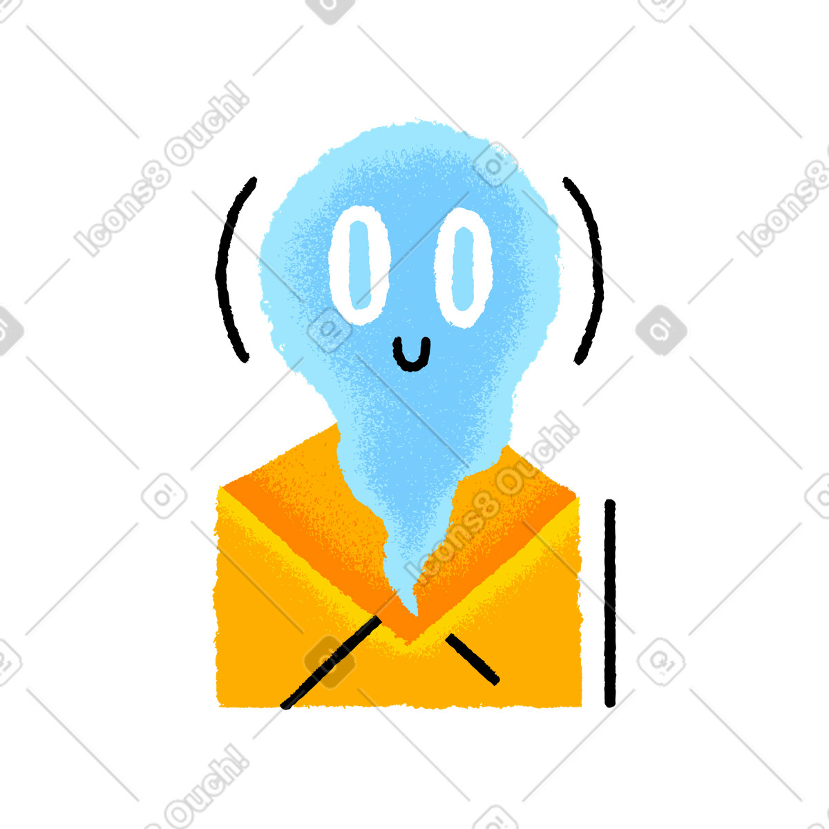 No messages illustration in PNG, SVG