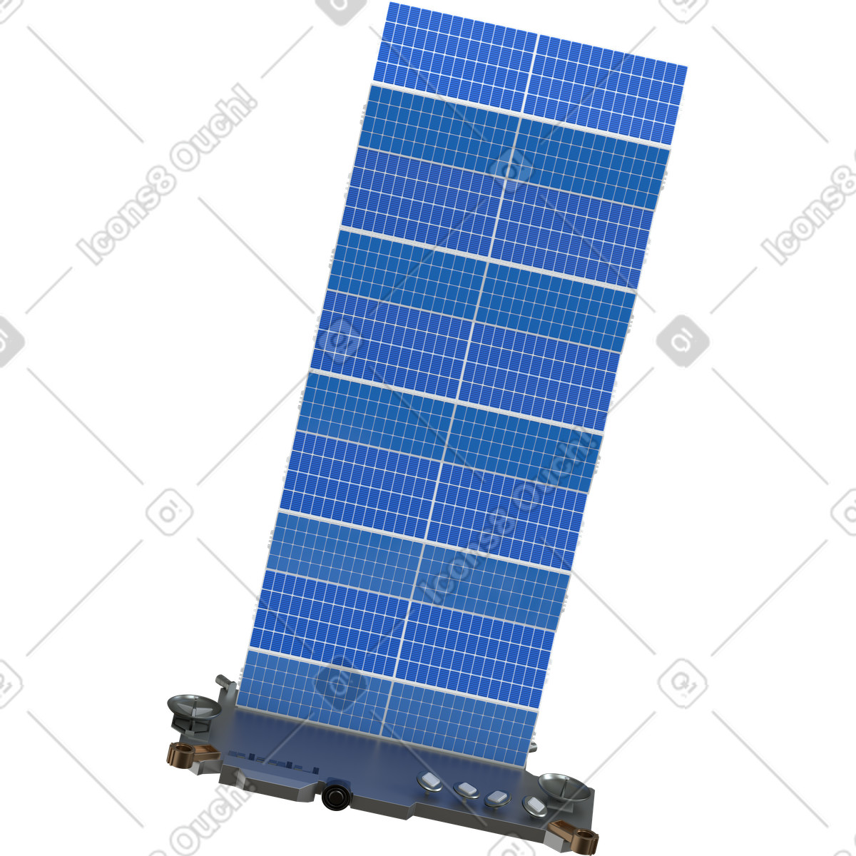 Satellite floating in space animierte Illustration im 3D Business-Stil als Download GIF, Lottie (JSON), AE