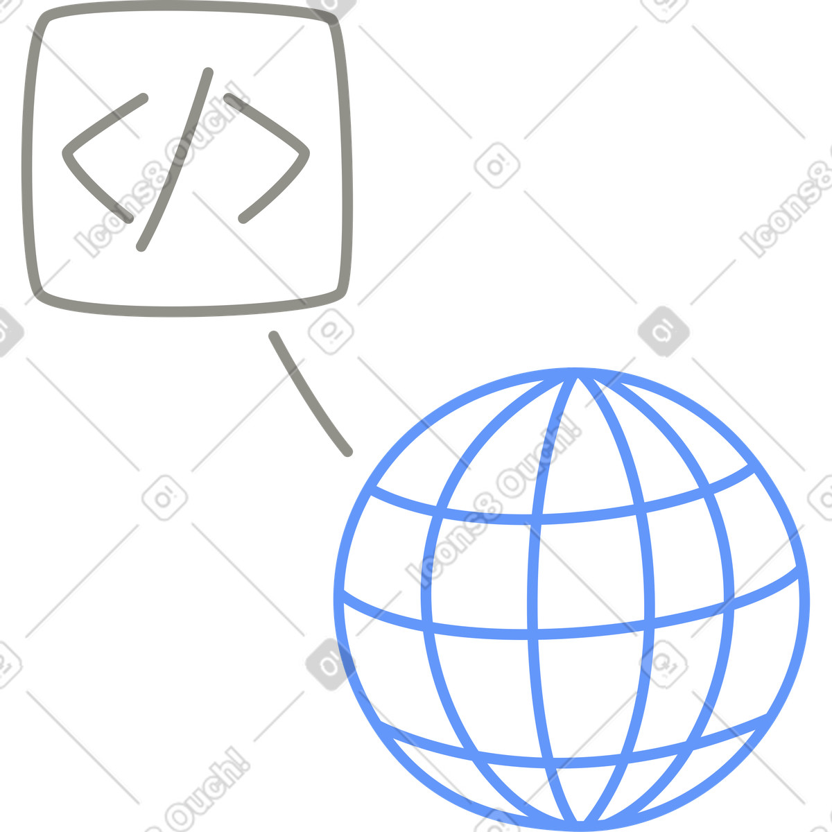 Internet code illustration in PNG, SVG