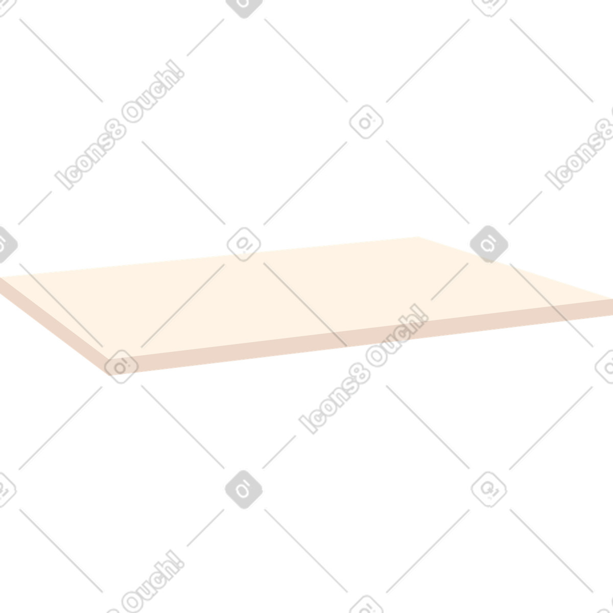 Ilustración Tablero de mesa rectangular beige en estilo Fizzy a descargar en PNG y SVG