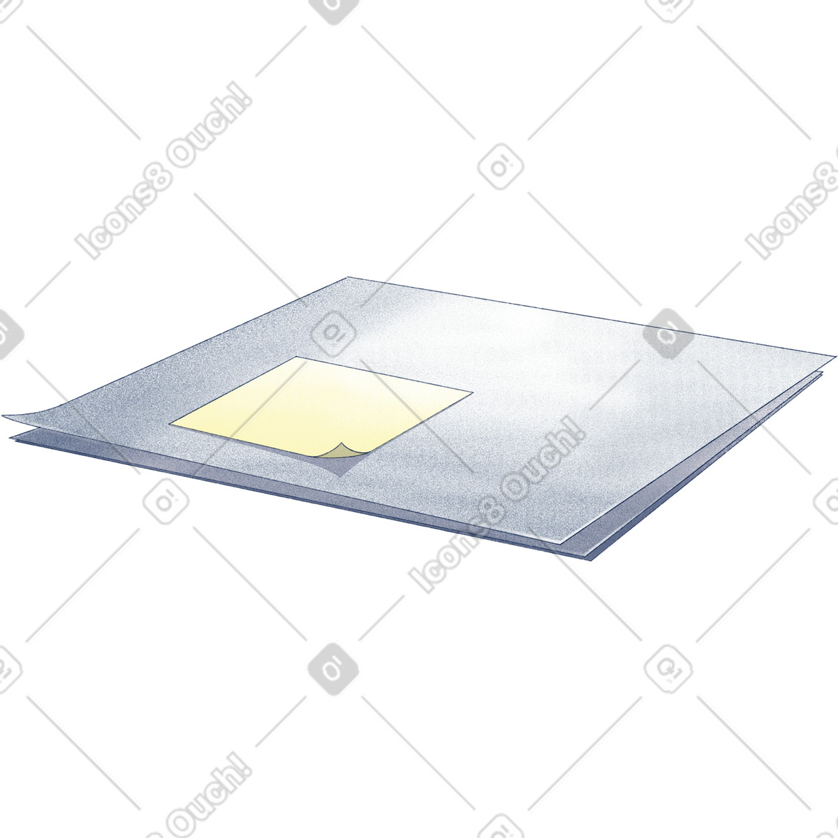 Sheet of paper for notes illustration in Haze style download in PNG, SVG