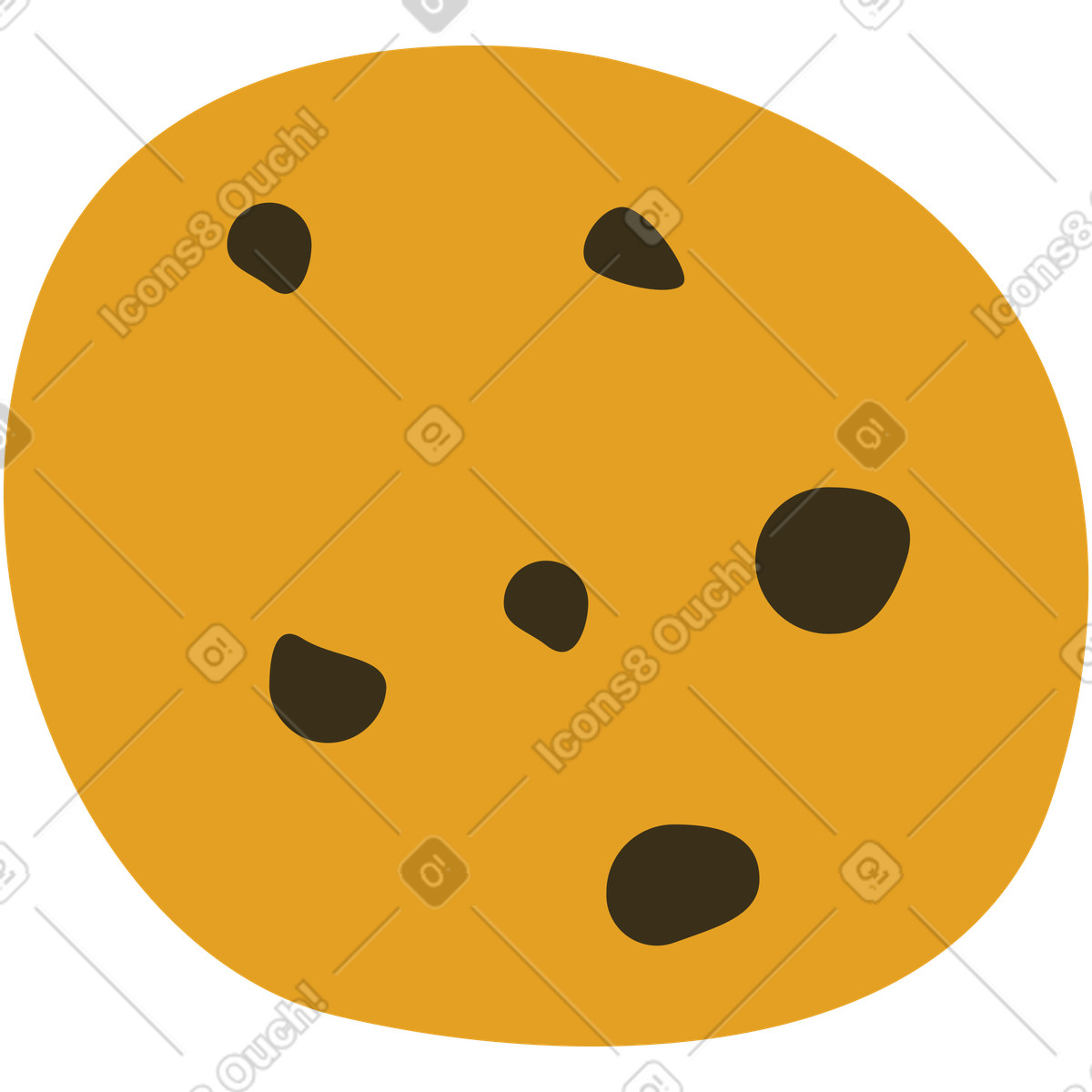 Ilustração de Biscoito chocolate em no estilo Arabica para baixar em PNG, SVG