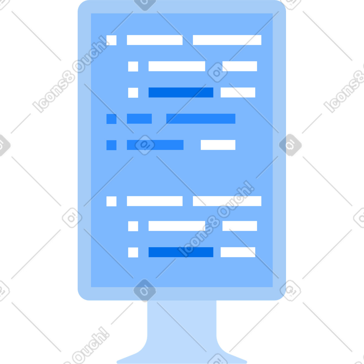 Ilustración Monitor vertical en estilo Urban a descargar en PNG y SVG