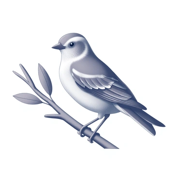 A bird perched on a branch. It has intricate feather patterns and a distinct beak. The bird is looking forward, making direct eye contact with the viewer, creating an engaging interaction. The branch is textured and prominent, with several leaves extending outward, creating a natural setting.