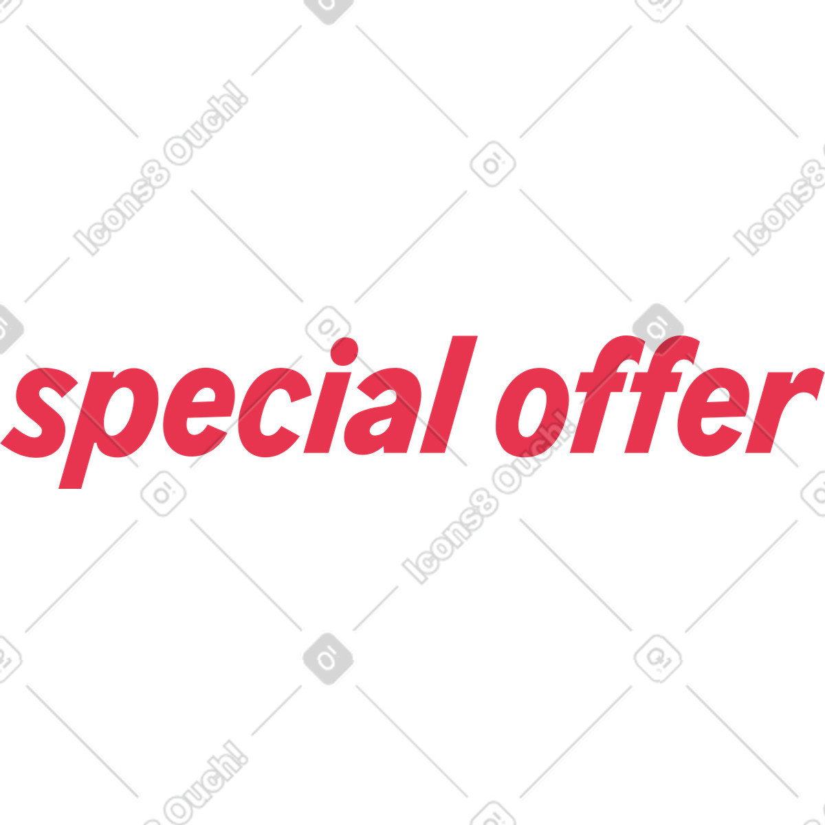 Ilustración Oferta especial de texto en estilo Catchy a descargar en PNG y SVG