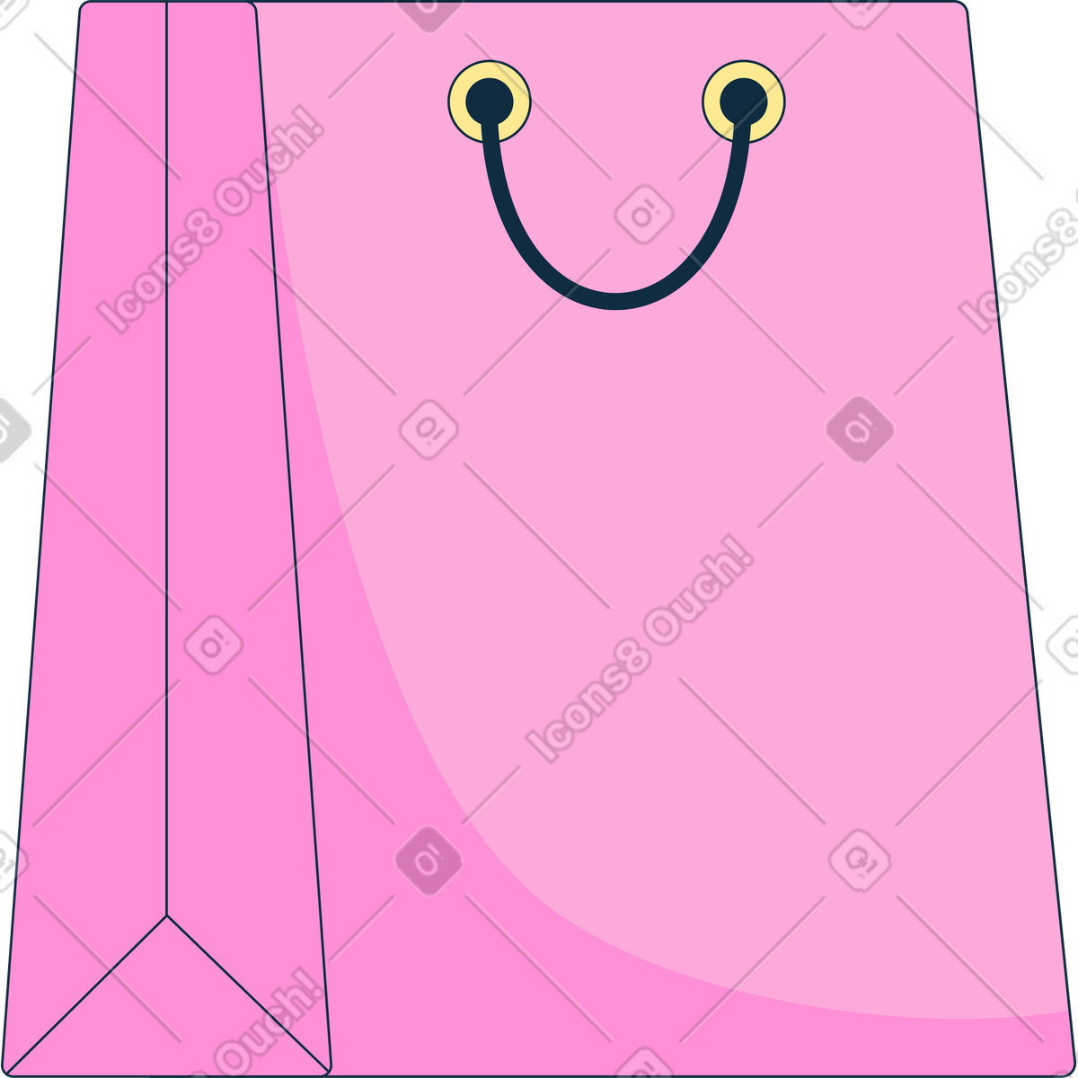 Ilustración animada Bolsa de la compra en estilo Bubble gum a descargar en GIF, Lottie (JSON), AE