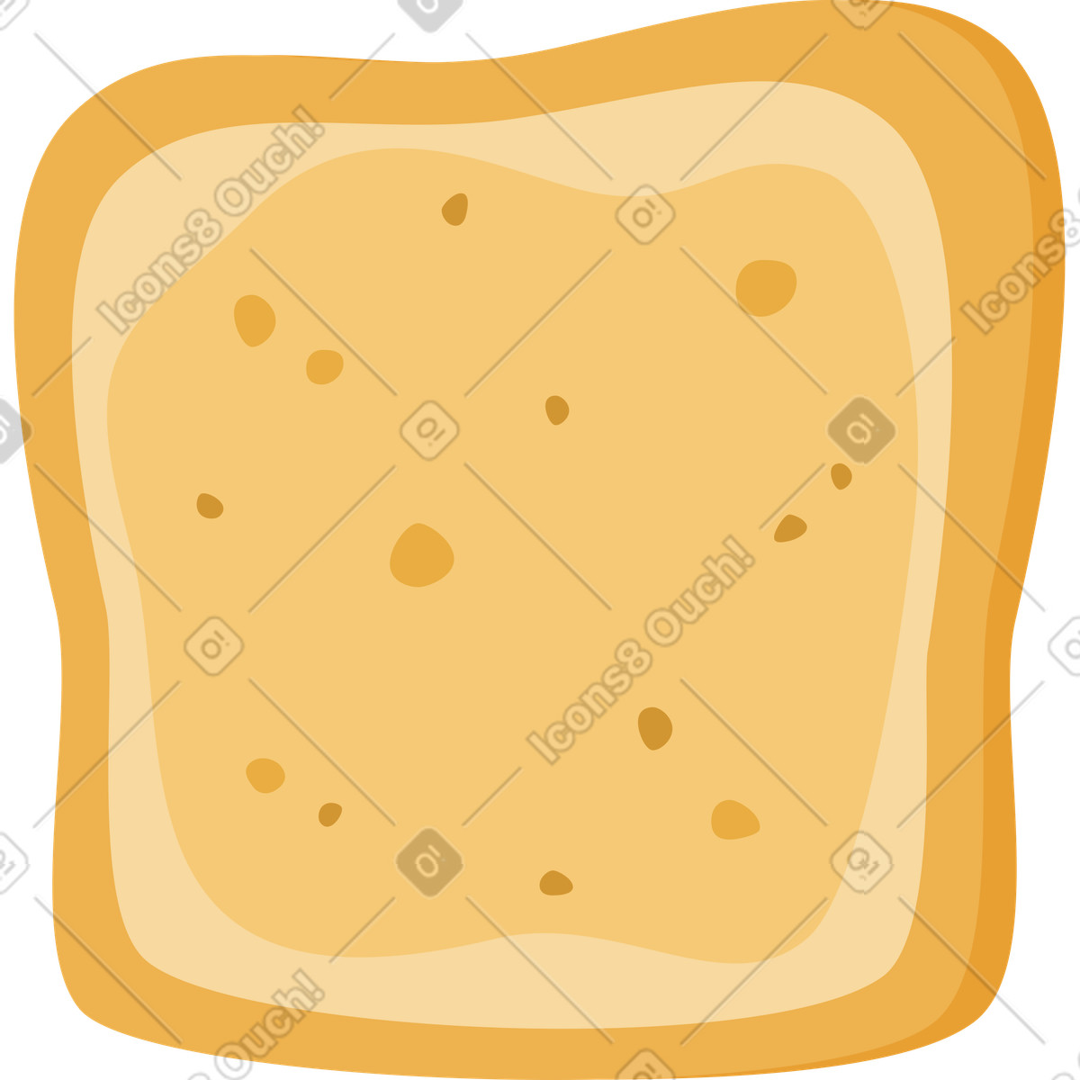 Pane tostato illustrazione in stile Lagom scarica in PNG, SVG