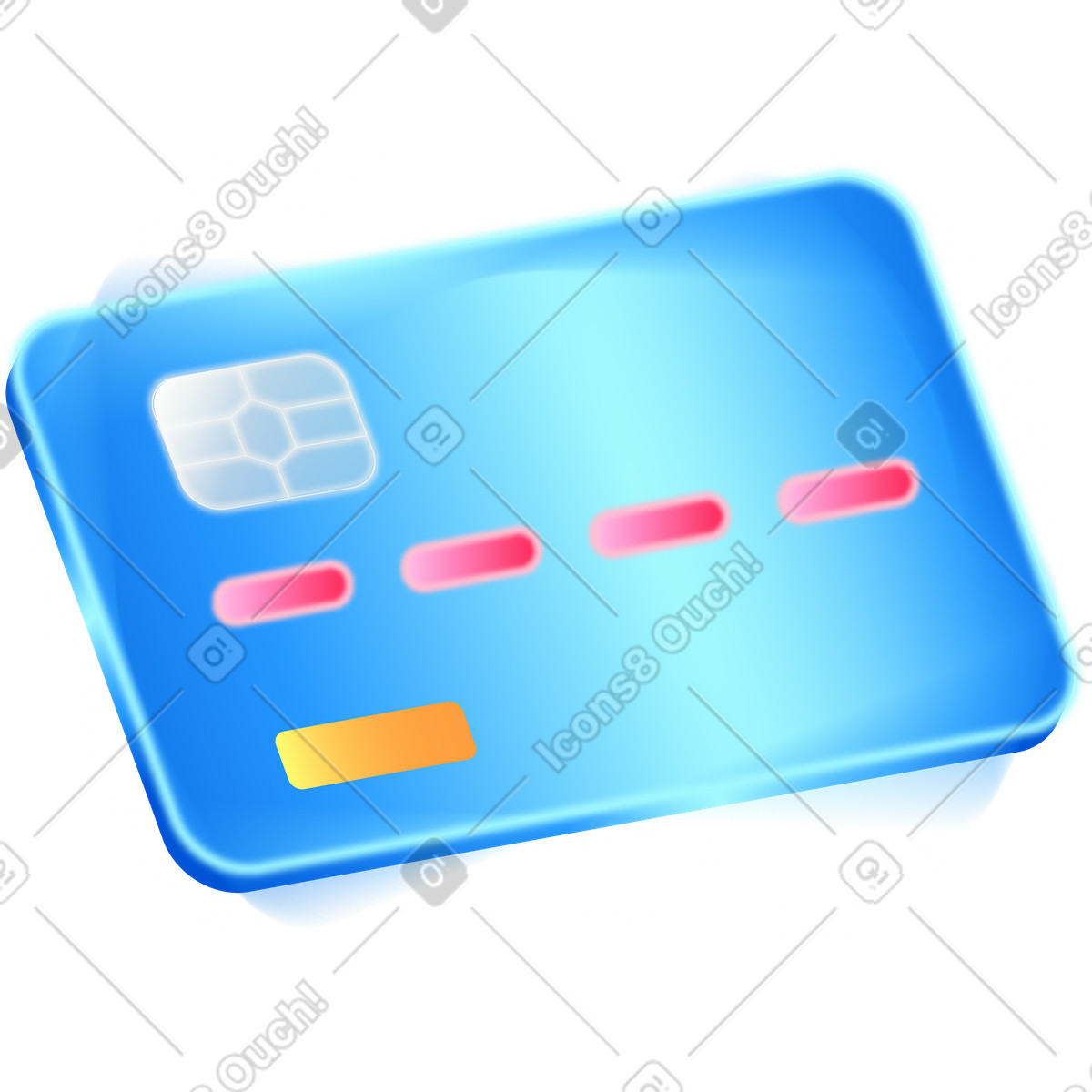 Bank card illustration in PNG, SVG