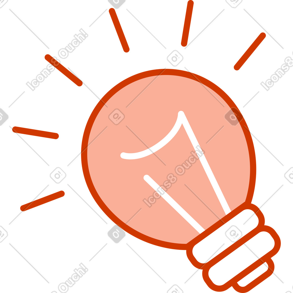 Illustration Grosse ampoule dans le style Natty à télécharger aux formats PNG, SVG