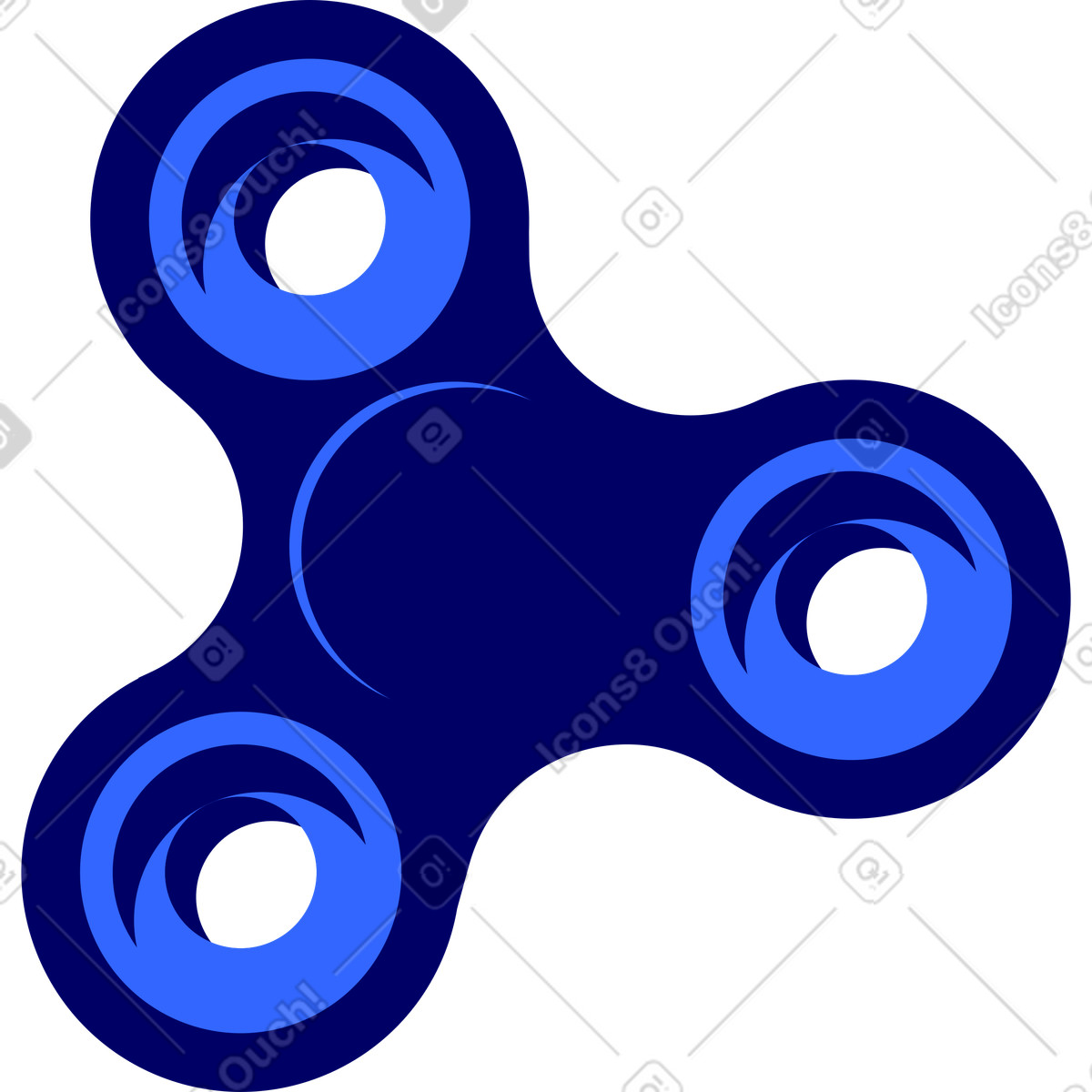 Ilustração de Spinner blue top view em no estilo Lounge para baixar em PNG, SVG