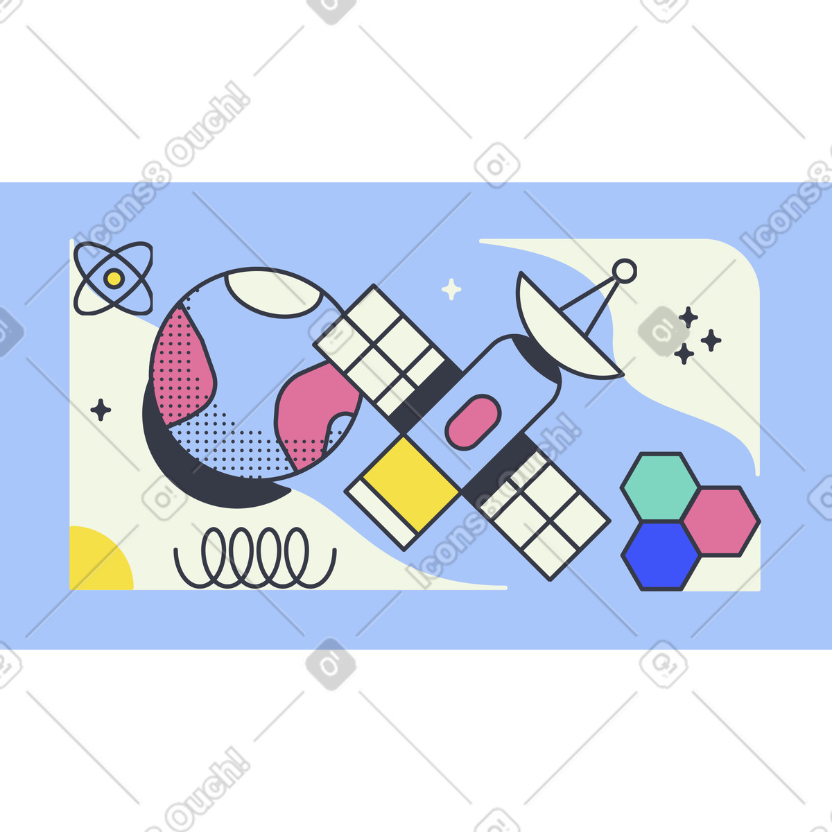Science animated illustration in Abstract style download in GIF, Lottie (JSON), AE