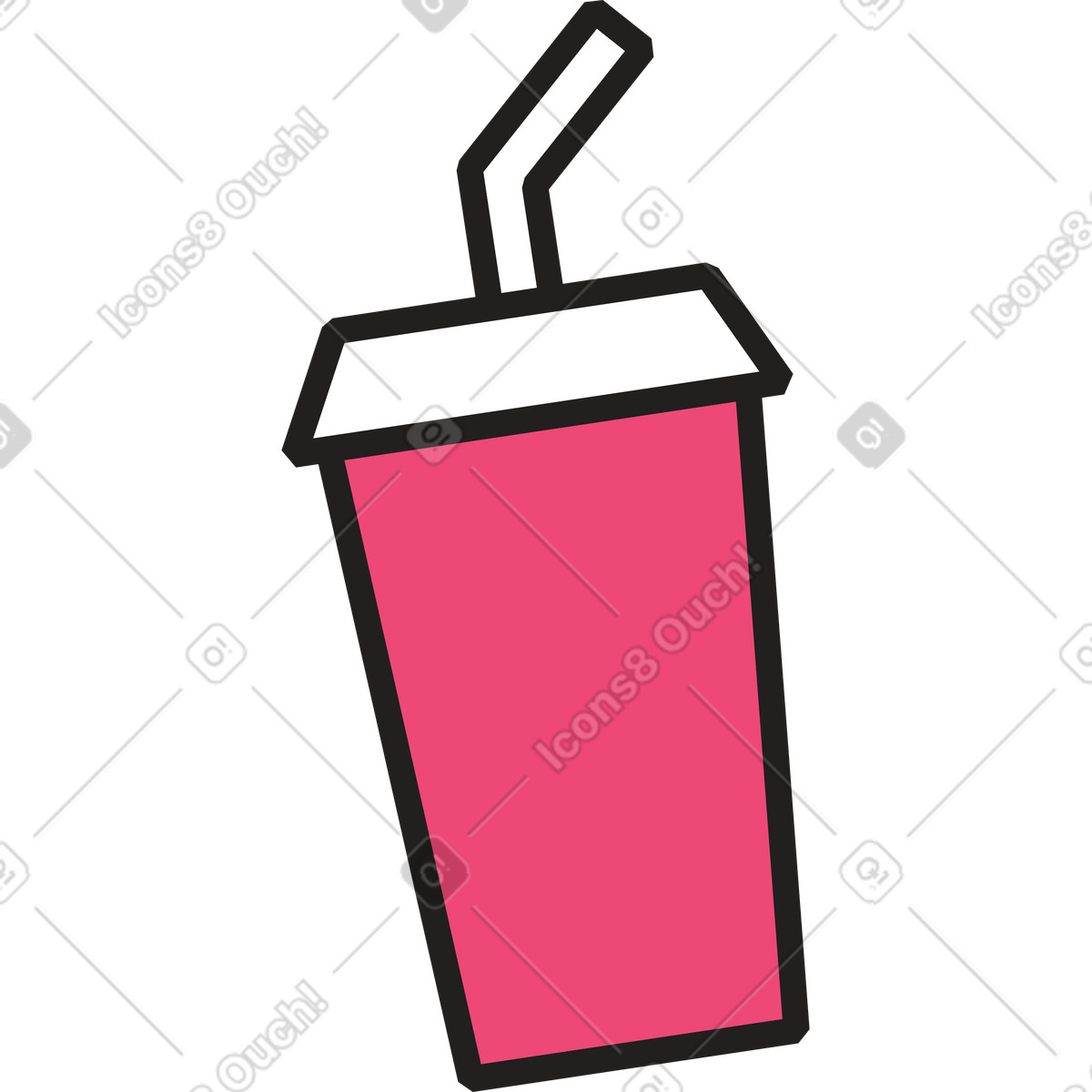 Ilustración Taza en estilo Dazzle Line a descargar en PNG y SVG