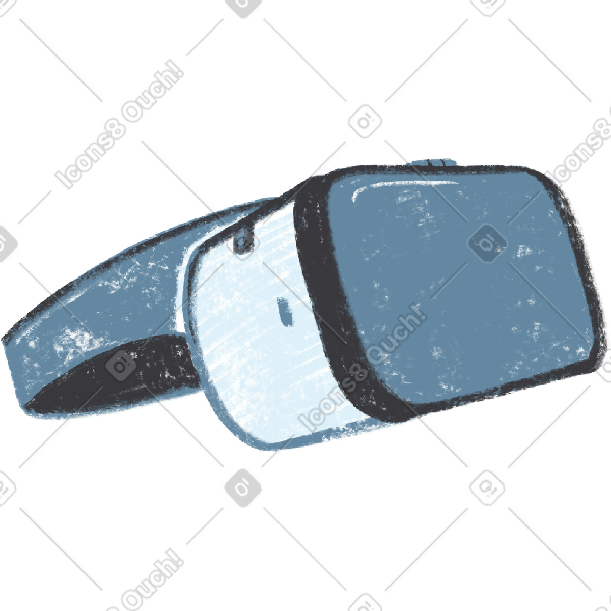 Иллюстрация Grey virtual reality glasses в стиле Chalky — скачать в форматах PNG, SVG