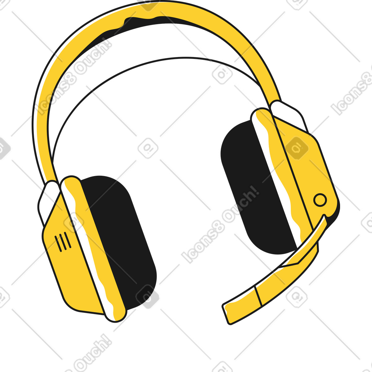 下载 Taxi 风格的 耳机 插画，支持 PNG、SVG 格式