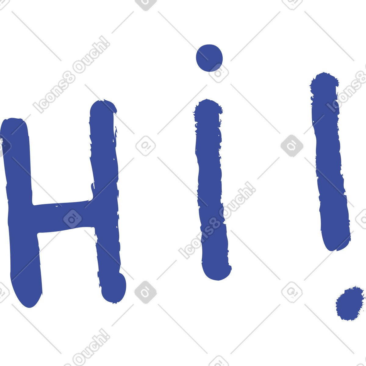 Hi! illustration in Lime style download in PNG, SVG