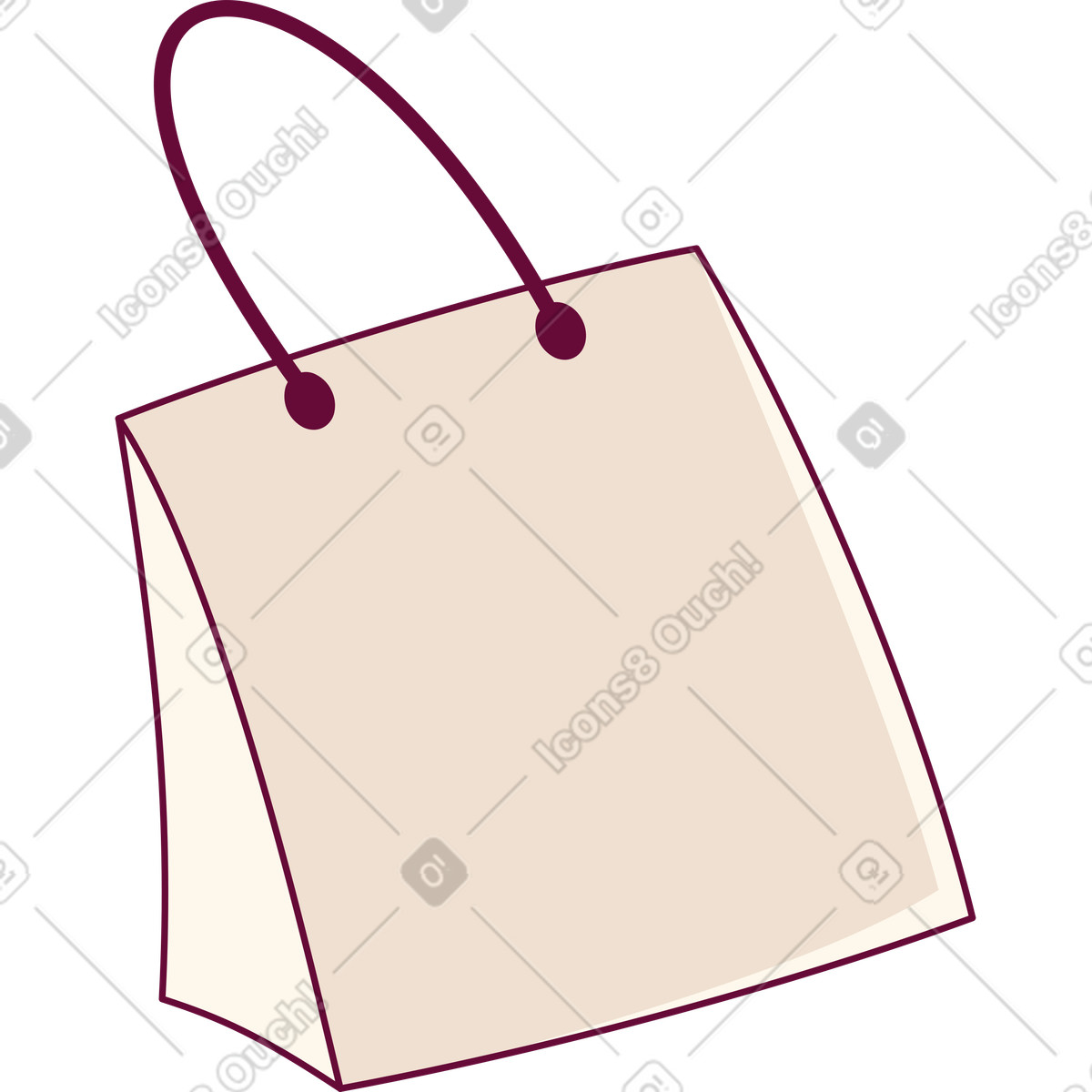 Beige package illustrazione in stile Handy scarica in PNG, SVG
