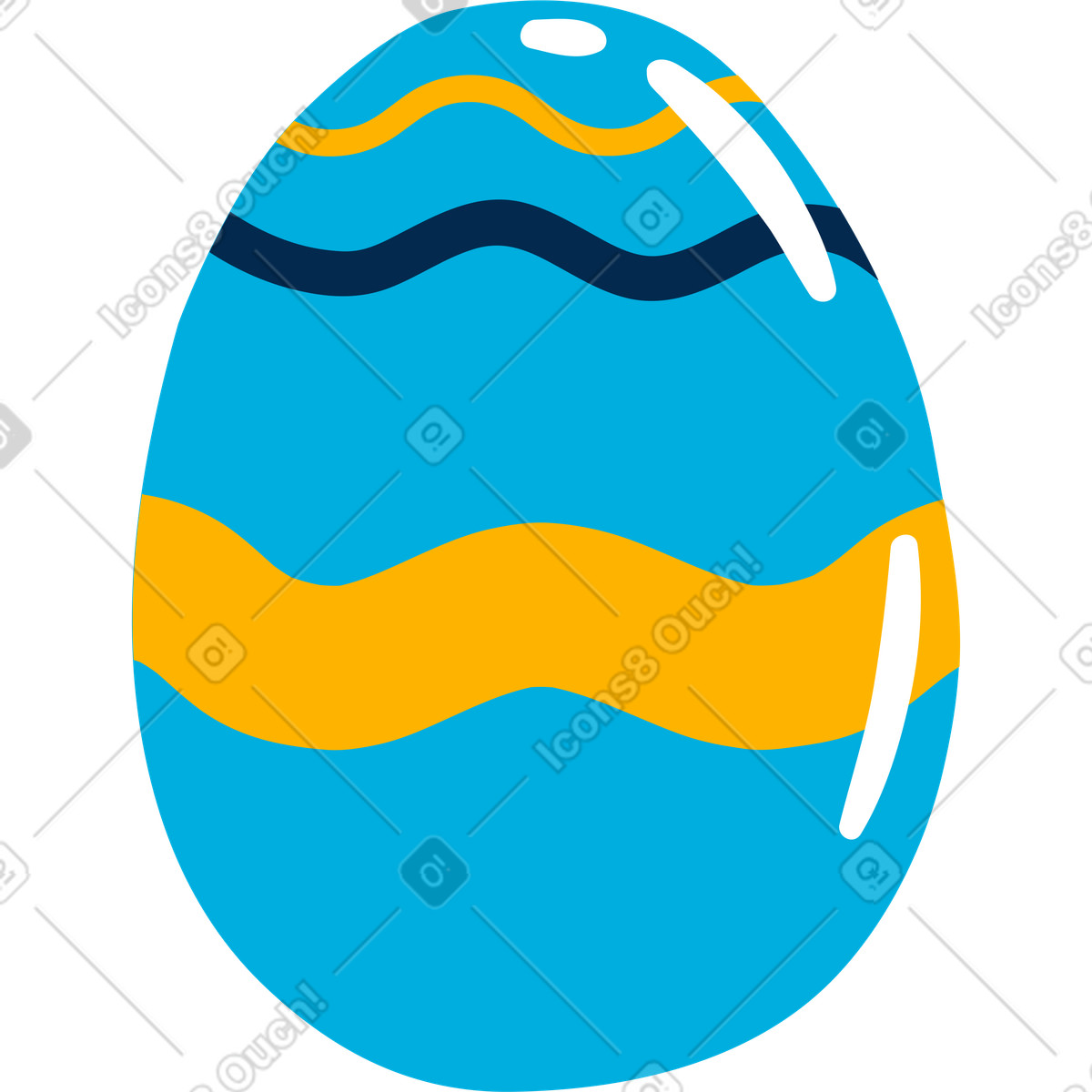 Easter egg illustration in Flame style download in PNG, SVG